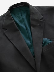Black Skinny Fit Textured Suit Jacket - Image 8 of 10