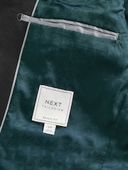 Black Skinny Fit Textured Suit Jacket - Image 9 of 10