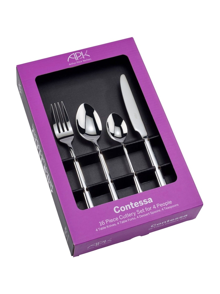 Arthur Price 16 Piece Stainless Steel Contessa 4 Person Cutlery Set - Image 3 of 3