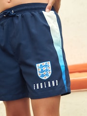Navy England Football Swim Shorts (3-16yrs) - Image 9 of 9