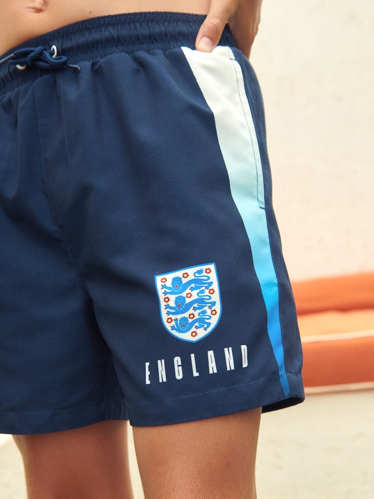 Navy England Football Swim Shorts (3-16yrs) - Image 9 of 9
