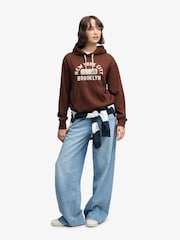 Superdry Brown Vintage Prep Chenille Hoodie - Image 2 of 6