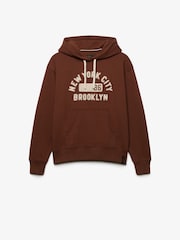 Superdry Brown Vintage Prep Chenille Hoodie - Image 5 of 6