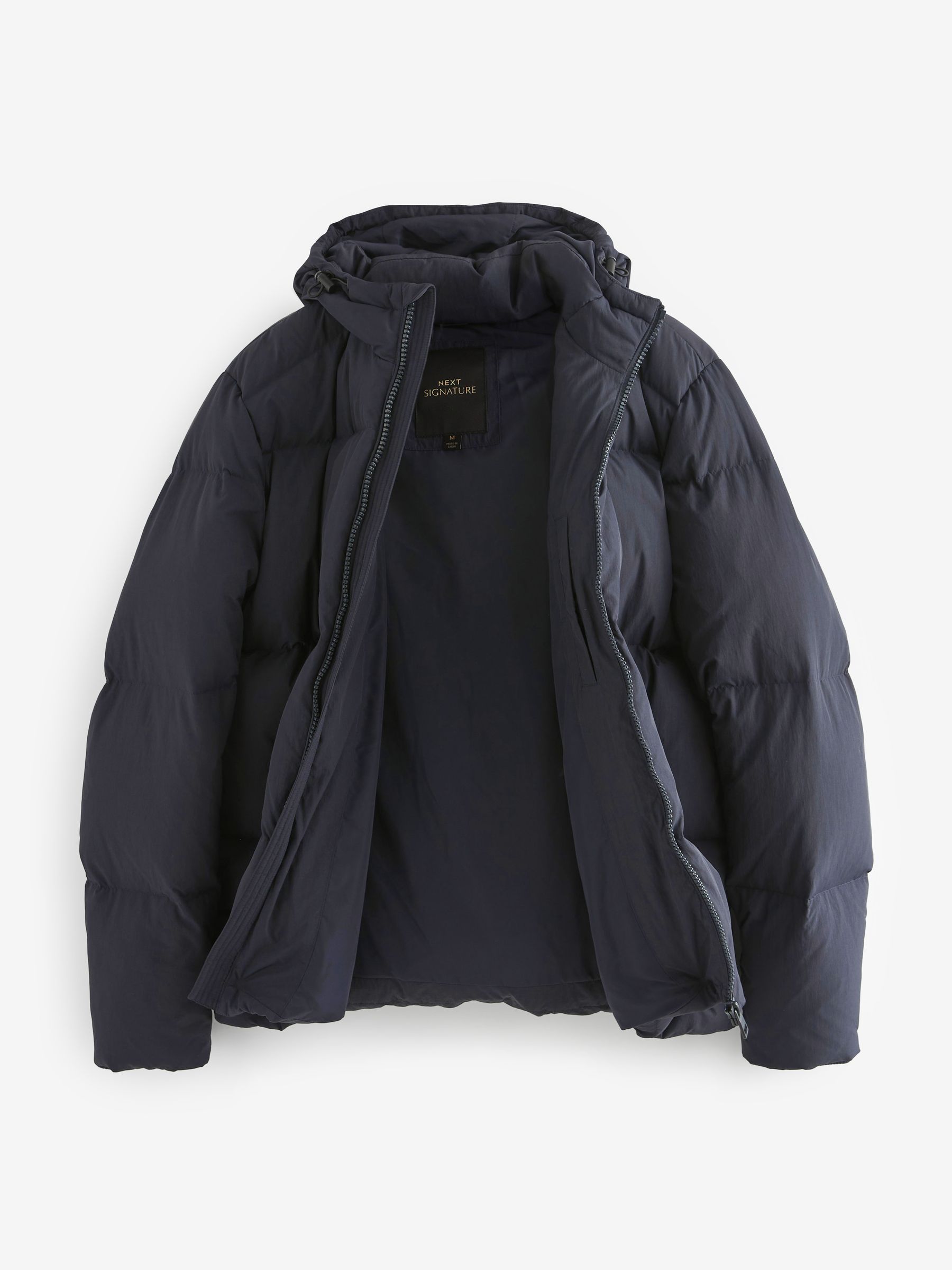 Buy Navy Blue Signature Down Puffer Jacket from Next Luxembourg