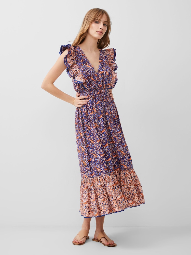 French Connection Blue Anathia Blaire Cotton Dress - Image 1 of 1