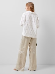 French Connection White Jacquard Freya Shirt - Image 2 of 4
