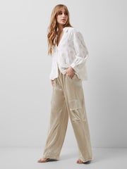 French Connection White Jacquard Freya Shirt - Image 3 of 4