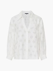 French Connection White Jacquard Freya Shirt - Image 4 of 4