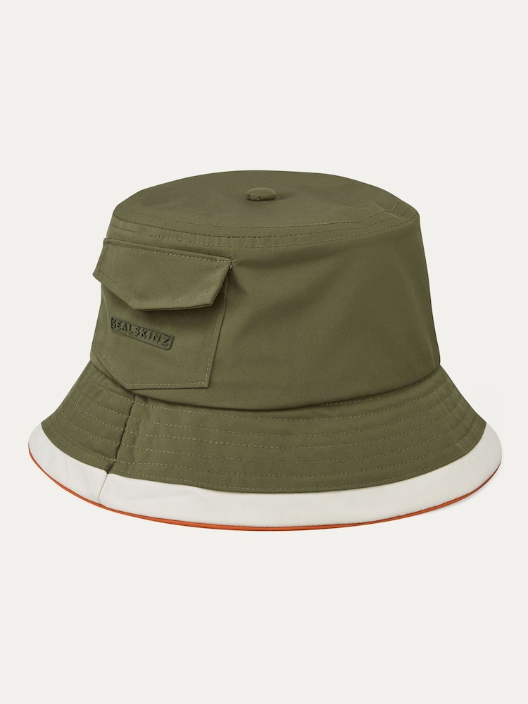 Sealskinz Green Seething Waterproof Lightweight Bucket Hat - Image 1 of 2