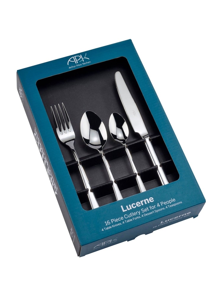 Arthur Price 16 Piece Stainless Steel Lucerne 4 Person Cutlery Set - Image 3 of 3 Arthur Price 16 Piece Stainless Steel Lucerne 4 Person Cutlery Set - Image 3 of 3