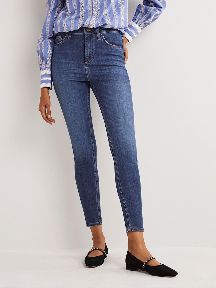 Boden Blue Mid Rise Skinny Jeans - Image 1 of 5