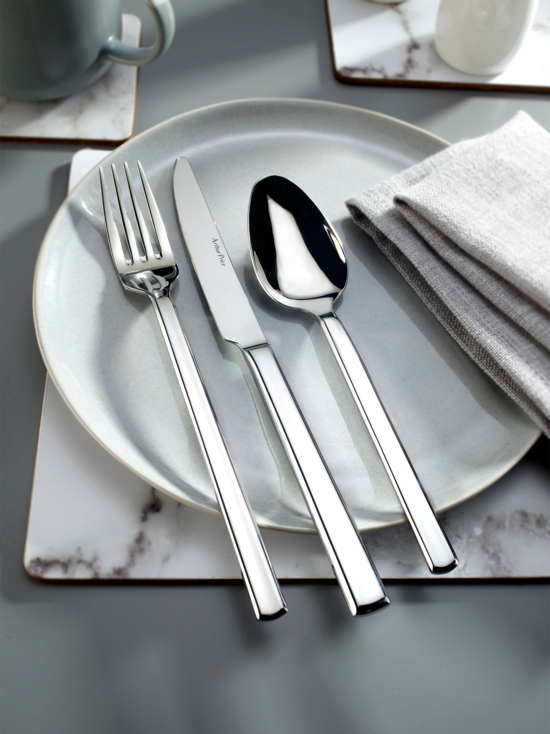 Arthur Price 'Horizon' Stainless Steel 58 Piece 8 Person Gift Boxed Cutlery Set in Silver - Image 4