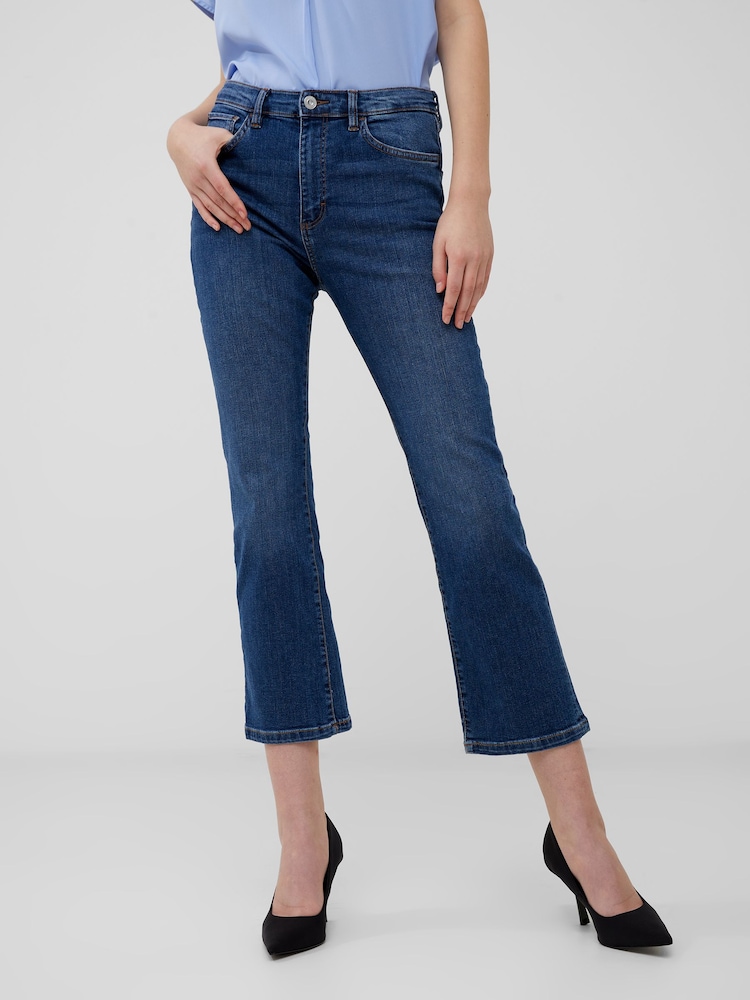 French Connection Blue Stretch Denim BT Cut Ankle Jeans - Image 1 of 4