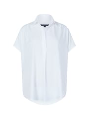 French Connection White Crepe Light Sleeveless Popover Shirt - Image 4 of 4