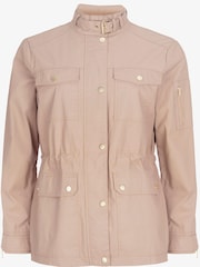 Mint Velvet Cream Camel Waxed Jacket - Image 2 of 3