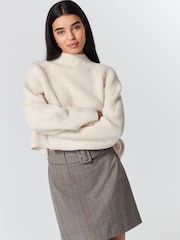 Grey Belted Check Mini Skirt - Image 1 of 6
