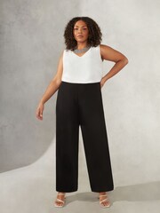 Live Unlimited Curve Gefütterte Chiffon-Hose, Schwarz - Bild 1 von 4