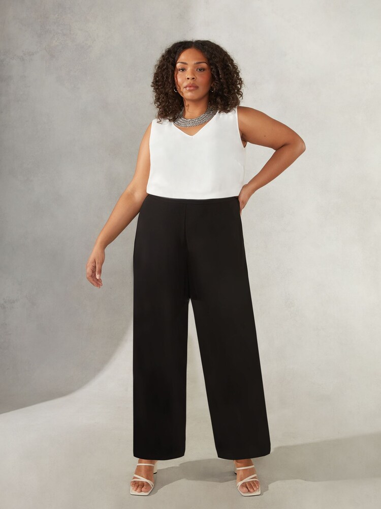 Live Unlimited Curve Gefütterte Chiffon-Hose, Schwarz - Bild 1 von 4
