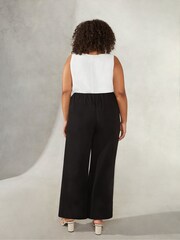 Live Unlimited Curve Gefütterte Chiffon-Hose, Schwarz - Bild 2 von 4