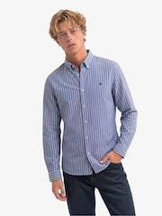 Albastru - Cămașă cu mânecă lungă Superdry Preppy Oxford - Imaginea 1 din 7
