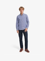 Albastru - Cămașă cu mânecă lungă Superdry Preppy Oxford - Imaginea 2 din 7