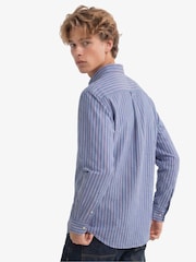 Albastru - Cămașă cu mânecă lungă Superdry Preppy Oxford - Imaginea 4 din 7
