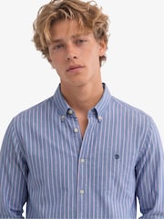 Albastru - Cămașă cu mânecă lungă Superdry Preppy Oxford - Imaginea 5 din 7