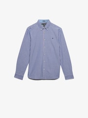 Albastru - Cămașă cu mânecă lungă Superdry Preppy Oxford - Imaginea 6 din 7