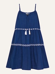 Accessorize Blue GEO Tiered Beach Dress - Image 2 of 4