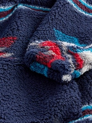 Navy Blue Aztec Print Hooded Blanket (3-16yrs) - Image 6 of 6