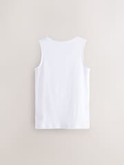 White 10 Pack Lace Trim Vest (1.5-16yrs) - Image 3 of 4