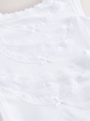 White 10 Pack Lace Trim Vest (1.5-16yrs) - Image 4 of 4