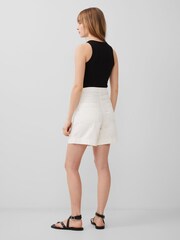 French Connection White Denim 100% Cotton Finley Shorts - Image 2 of 4