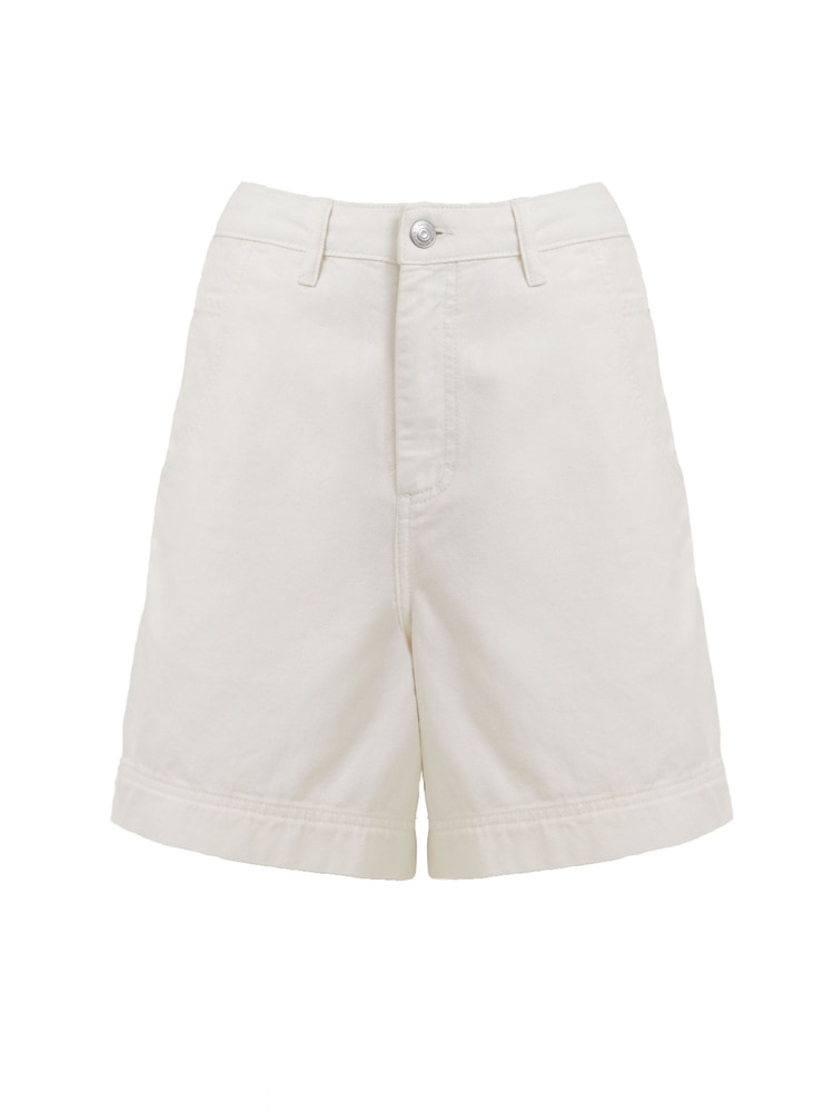 French Connection White Denim 100% Cotton Finley Shorts - Image 4 of 4