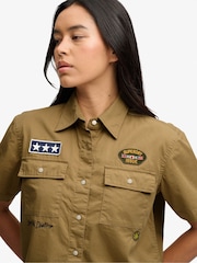 Superdry Brown Short Sleeve Scout Shirt - Image 4 of 6