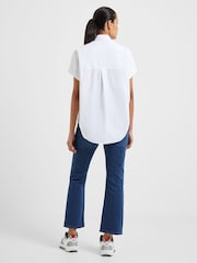 French Connection White Cele Rhodes Poplin 100% Cotton Shirt - Image 3 of 4