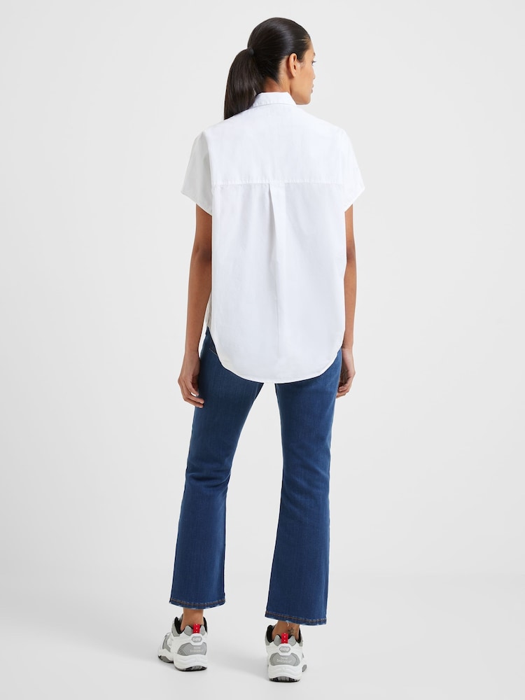 French Connection White Cele Rhodes Poplin 100% Cotton Shirt - Image 3 of 4