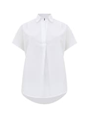French Connection White Cele Rhodes Poplin 100% Cotton Shirt - Image 4 of 4