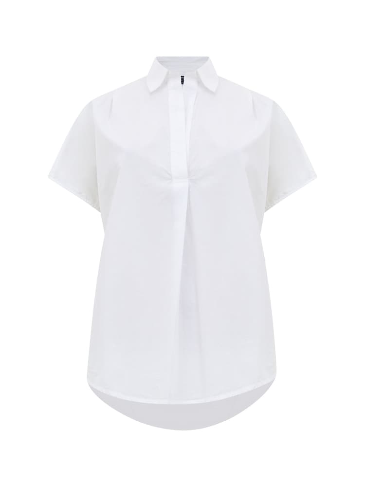 French Connection White Cele Rhodes Poplin 100% Cotton Shirt - Image 4 of 4
