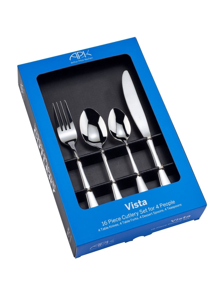 Arthur Price 16 Piece Stainless Steel Vista 4 Person Cutlery Set - Image 3 of 3 Arthur Price 16 Piece Stainless Steel Vista 4 Person Cutlery Set - Image 3 of 3