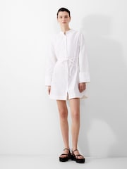 French Connection White 100% Cotton Alissa Wide Sleeve Shirt Dress - Image 1 of 4