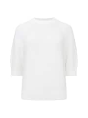 French Connection White 100% Cotton Short Sleeve Lily Mozart Jumper - Image 4 of 4