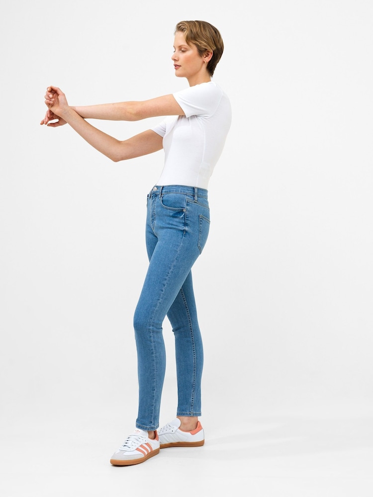 French Connection Blue Soft Stretch Skinny High Rise Jeans - Image 1 of 4