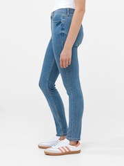 French Connection Blue Soft Stretch Skinny High Rise Jeans - Image 3 of 4
