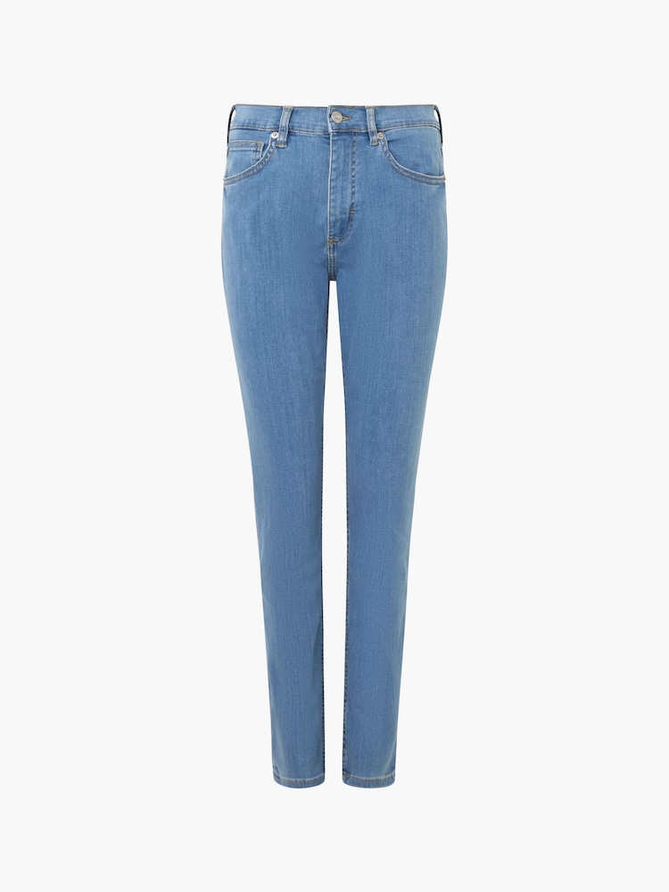 French Connection Blue Soft Stretch Skinny High Rise Jeans - Image 4 of 4