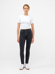 French Connection Grey Soft Stretch Skinny High Rise Jeans - Image 3 of 3