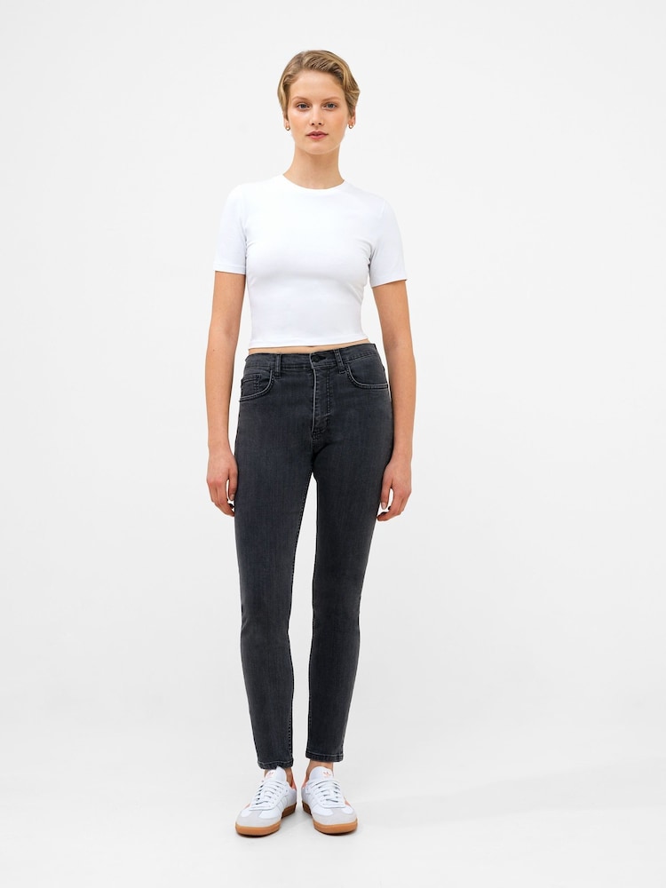 French Connection Grey Soft Stretch Skinny High Rise Jeans - Image 3 of 3