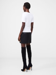 أبيض - French Connection Cotton Rallie Crew T-Shirt - صورة 2 من 4