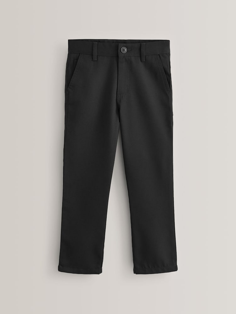 Black Slim Waist School Jean Style Trousers (3-17yrs) - Image 1 of 6