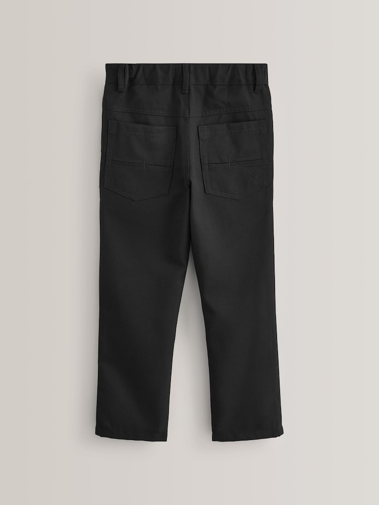 Black Slim Waist School Jean Style Trousers (3-17yrs) - Image 2 of 6